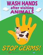 Stop Germs, Wash Hands After Visiting Animals