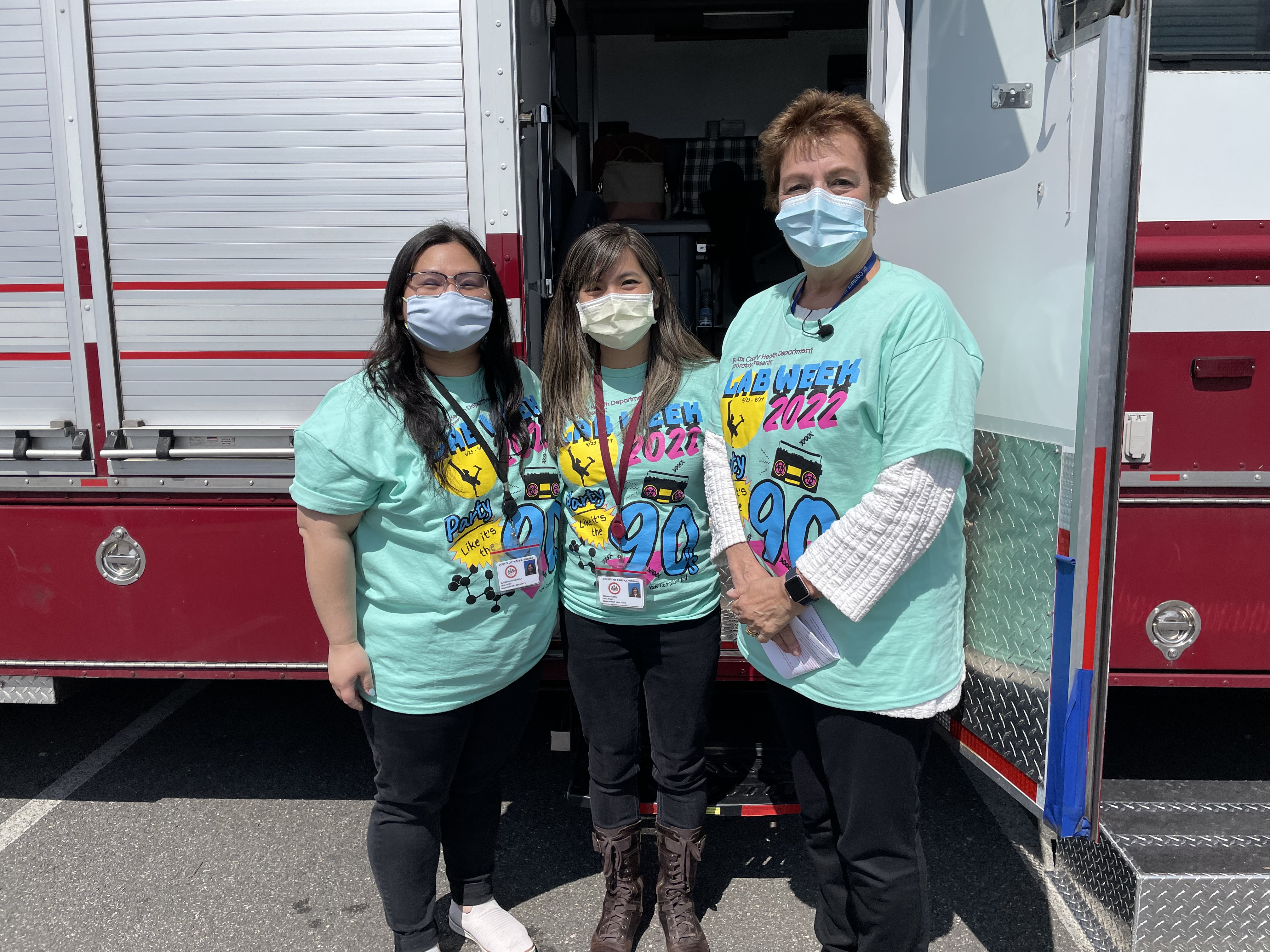 Health Department Lab team at mobile lab unit