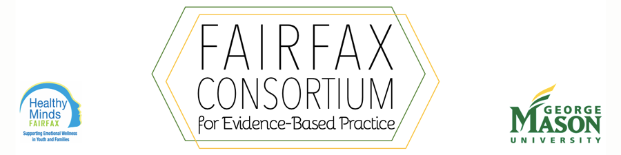 Fairfax Consortium for Evidence-Based Practices, GMU and Healthy Minds Fairfax logos