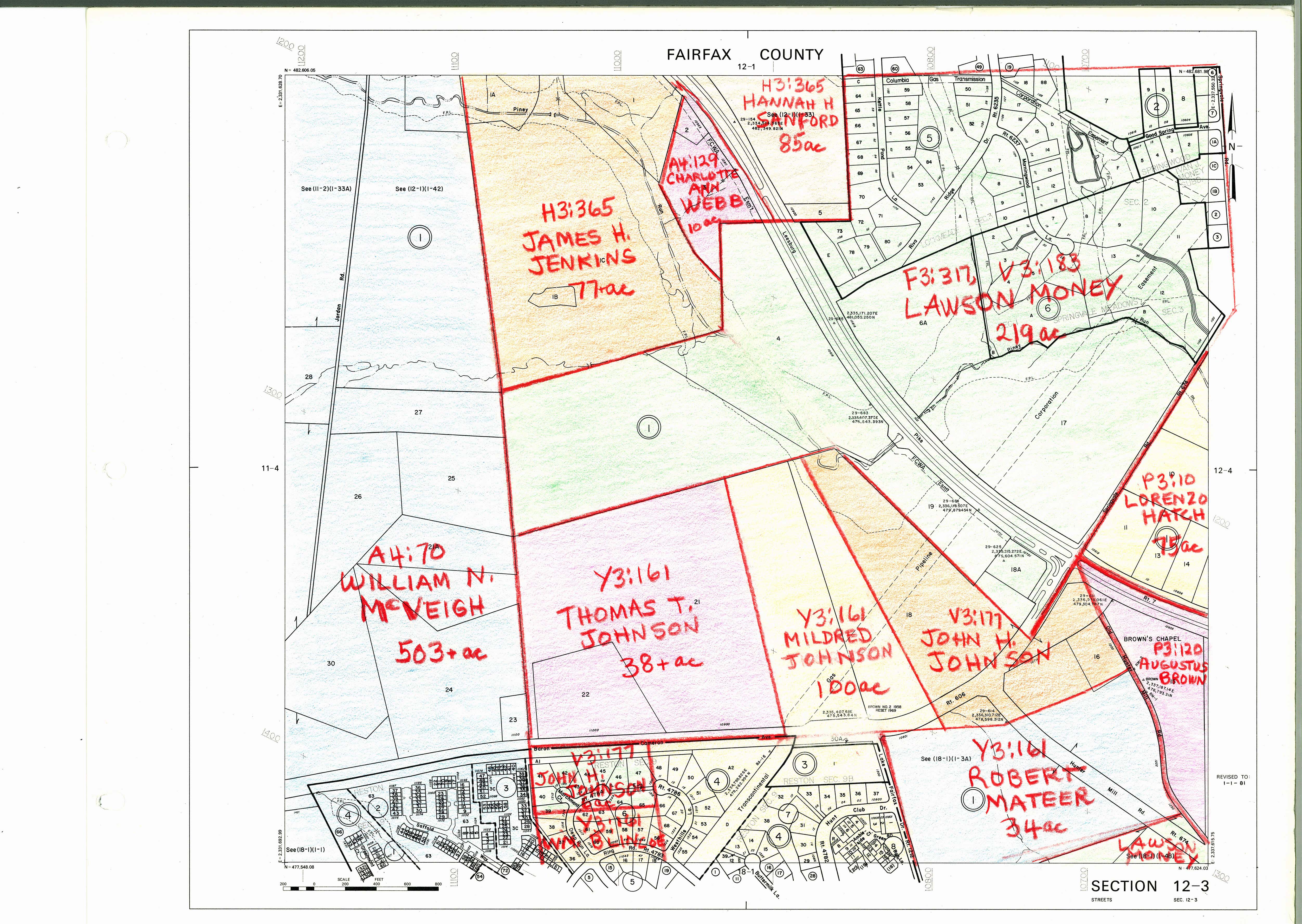 1860 Fairfax County Maps History Commission