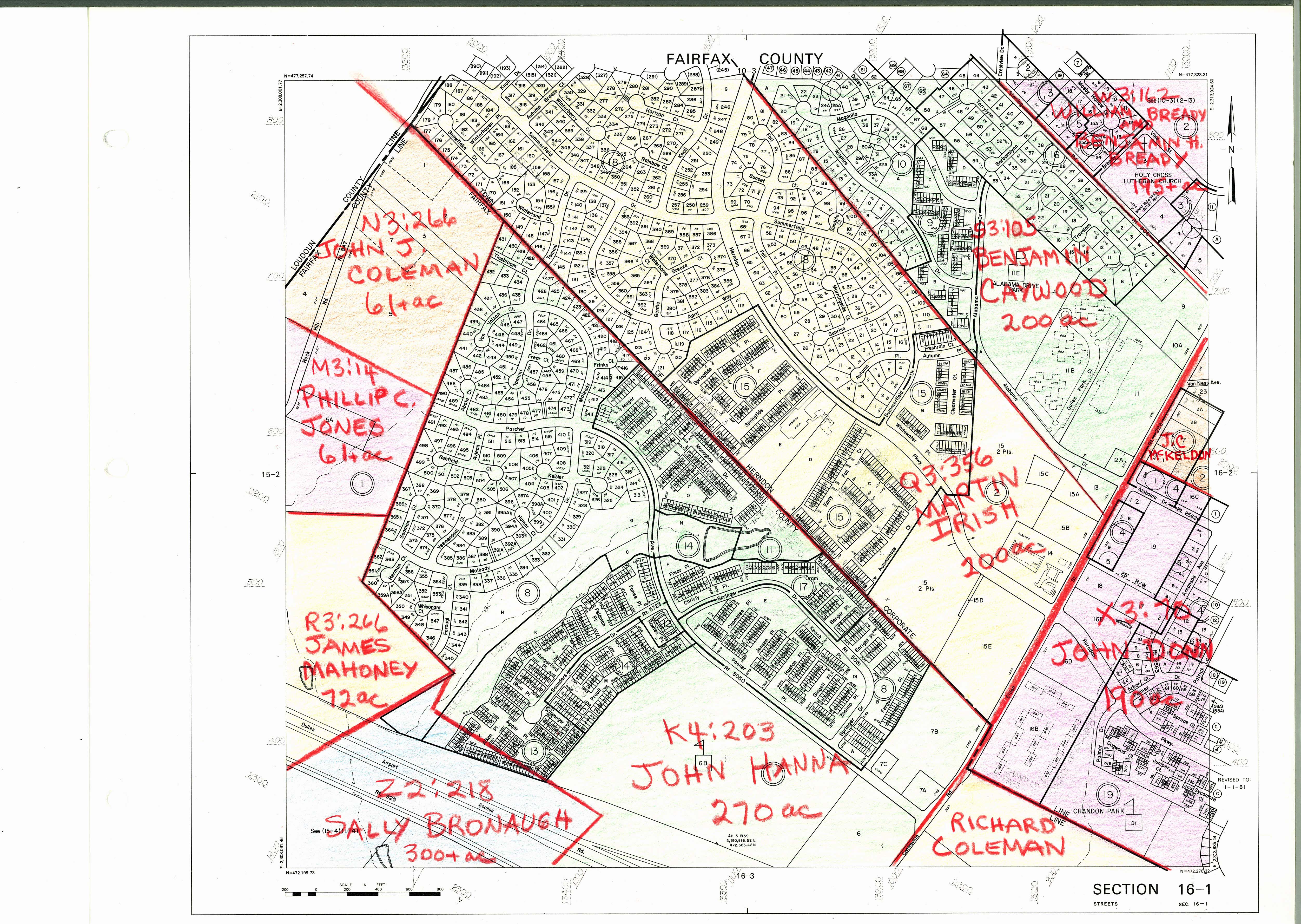 Fairfax County Property Map 1860 Fairfax County Maps | History Commission