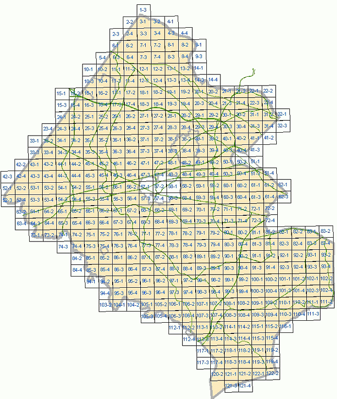 Fairfax County Grid Map - 1860 Map Key