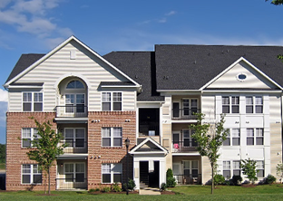 exterior of apartment complex