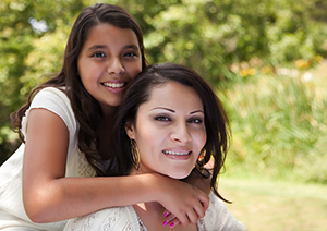 photo of mom and daughter