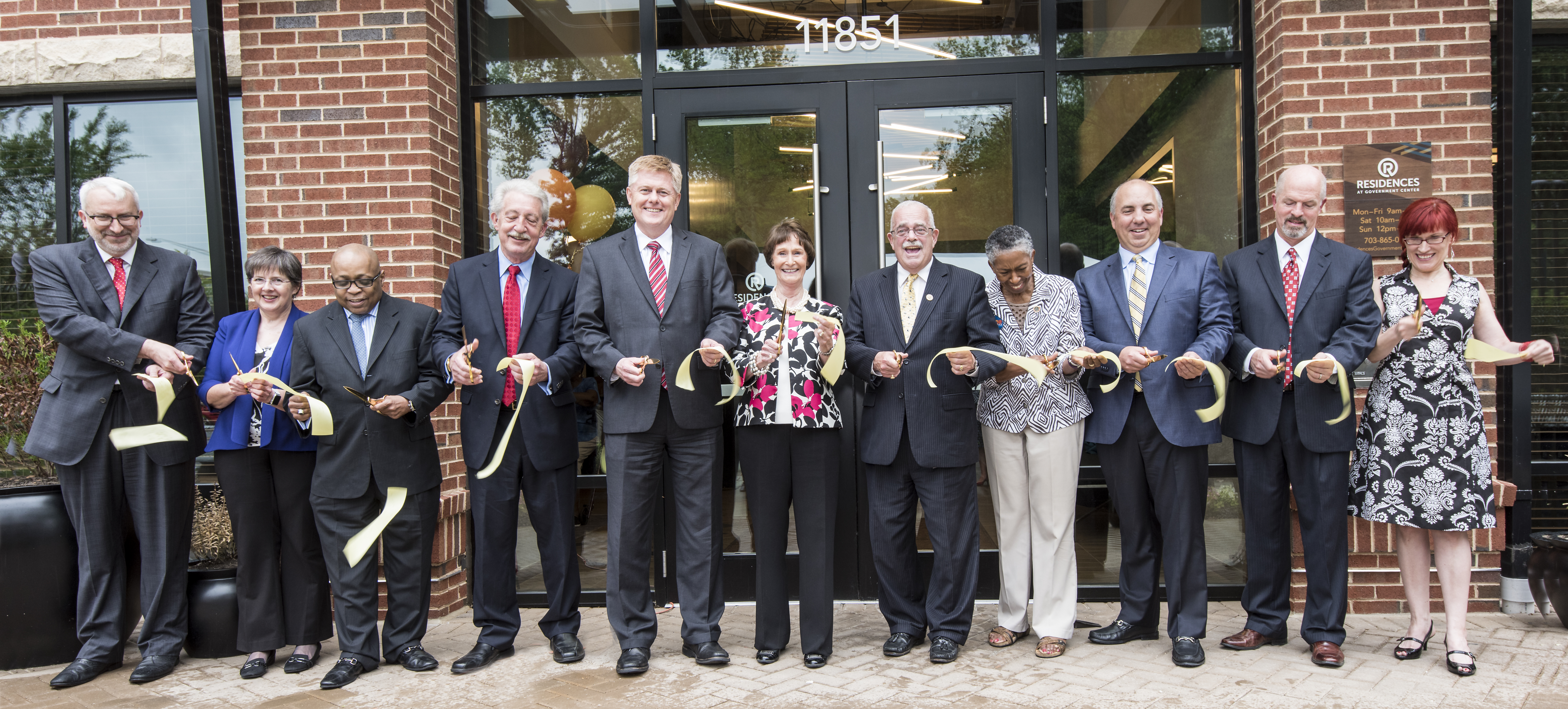 Tom Fleetwood at the Ribbon Cutting of Residences at Government Center