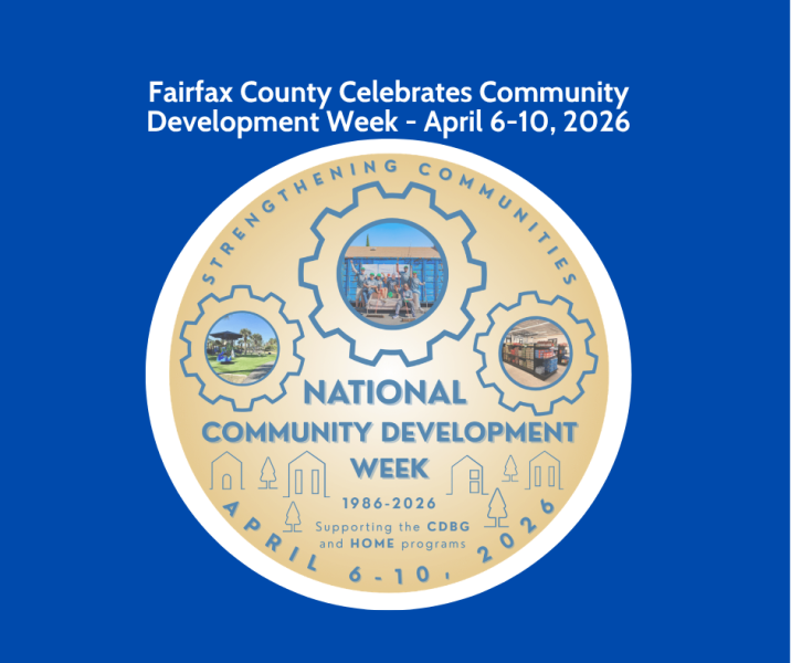 Logo for community development week with headline 'fairfax county celebrates community development week april 6-10 2026'
