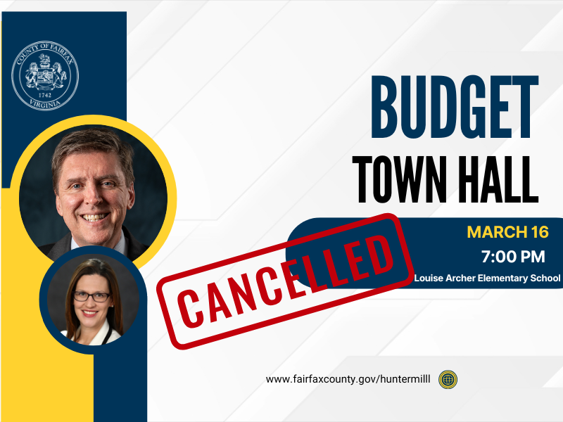 Budget Town Hall March 16 Canceled
