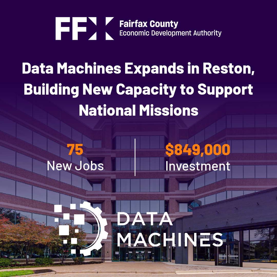 Data Machines expands in Reston with 75 new jobs.