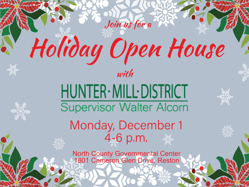 Hunter Mill District Holiday Open House Dec. 1, 2025