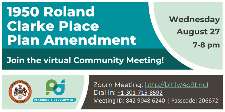 1950 Roland Clarke Pl SSPA Community Meeting Flyer