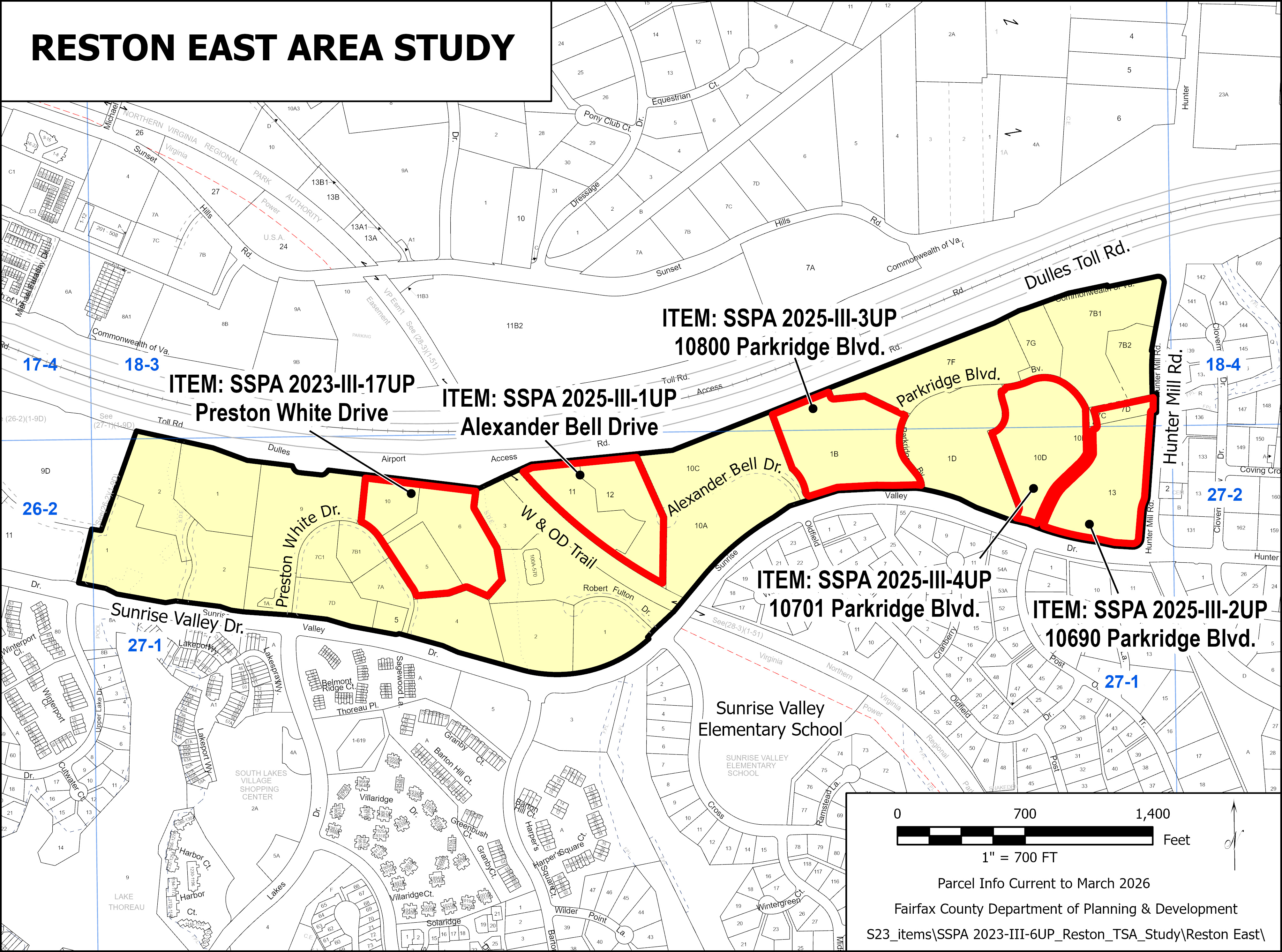 Map of the Reston East Study Area