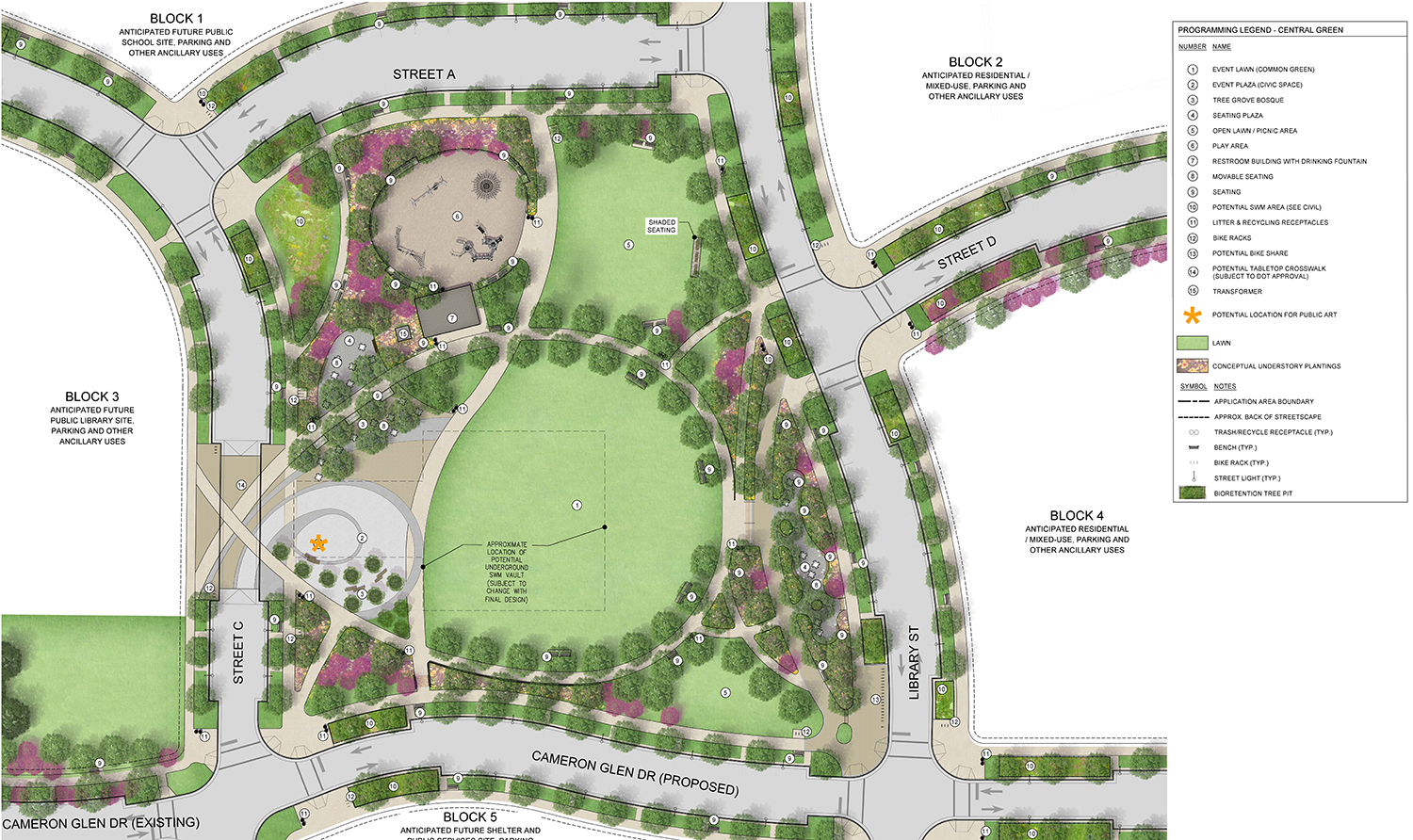 Reston Town Center North Central Green final condition
