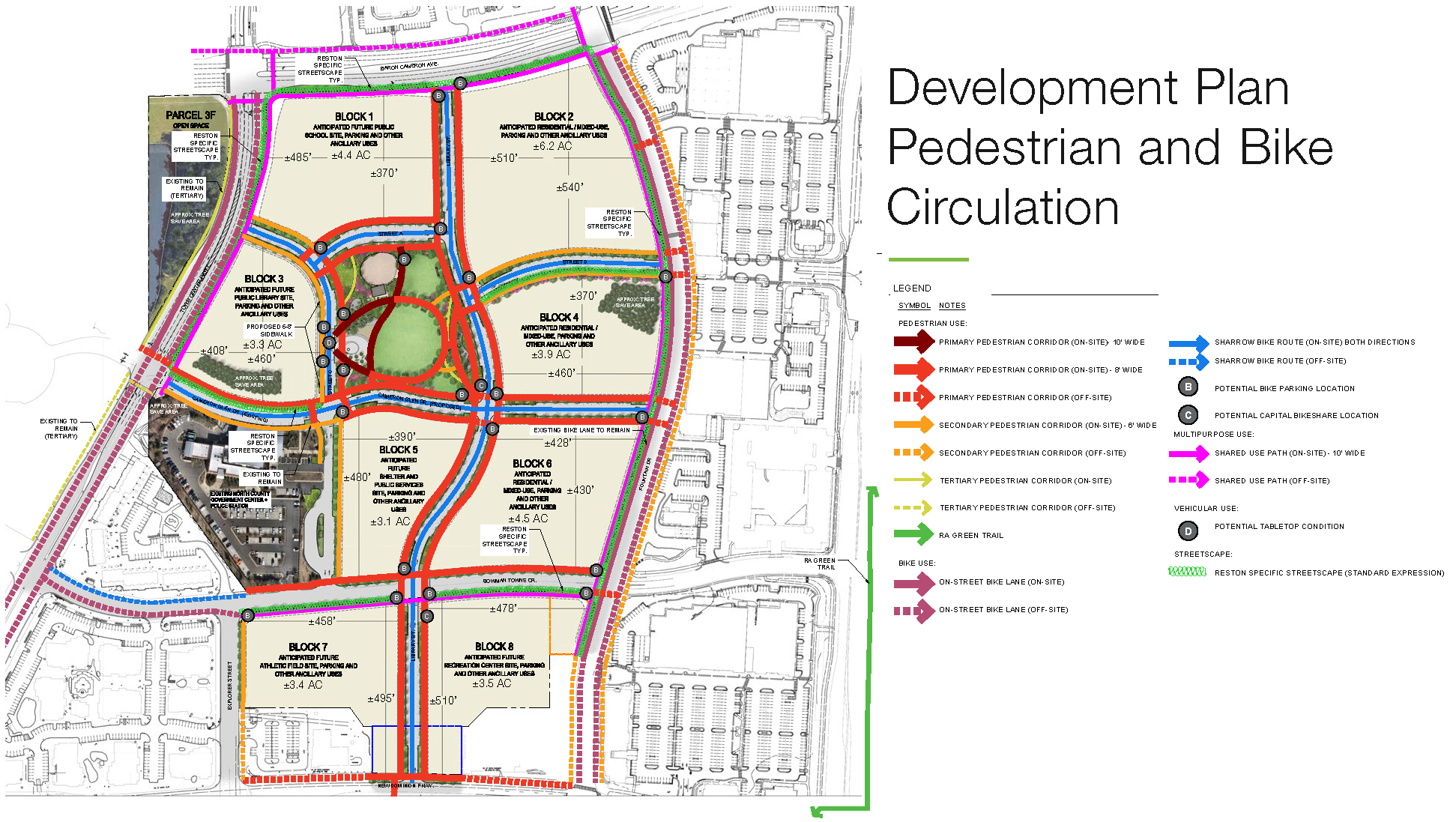 Reston Town Center North pedestrian and bike improvements
