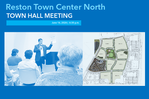 Reston Town Center North town hall on June 16