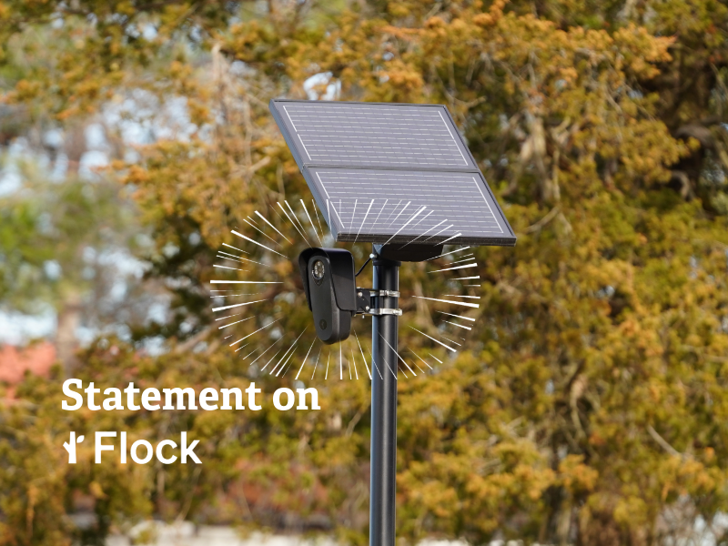Supervisor Alcorn's Statement on Flock License Plate Reader Cameras