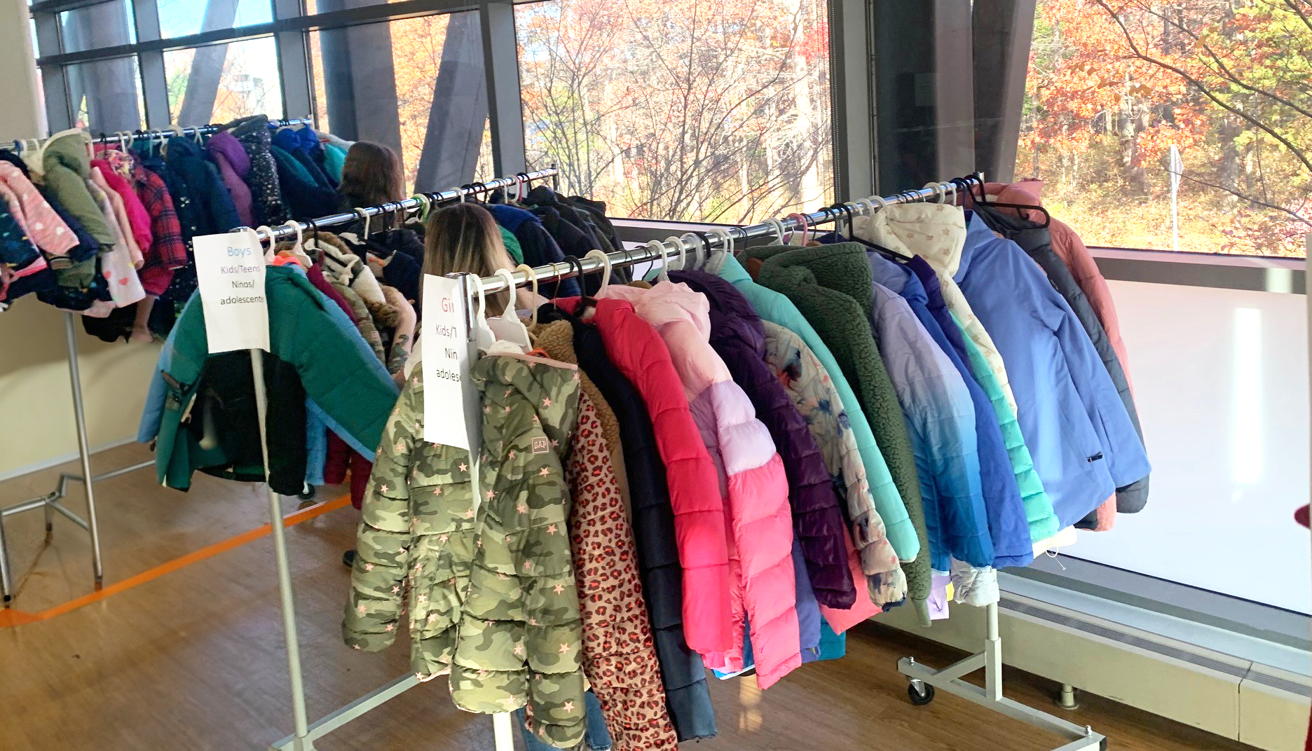 Winter coats at the Hunter Mill District Coat Closet
