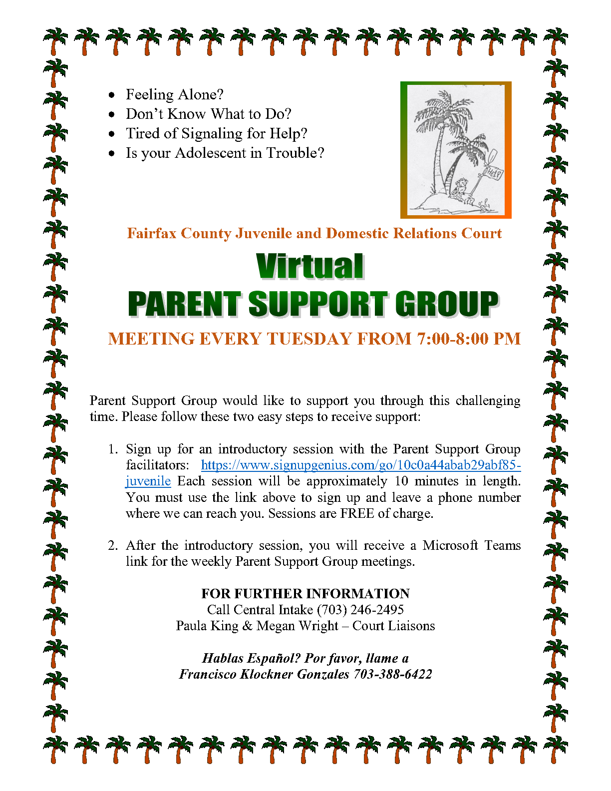 Parent Support Group Flyer