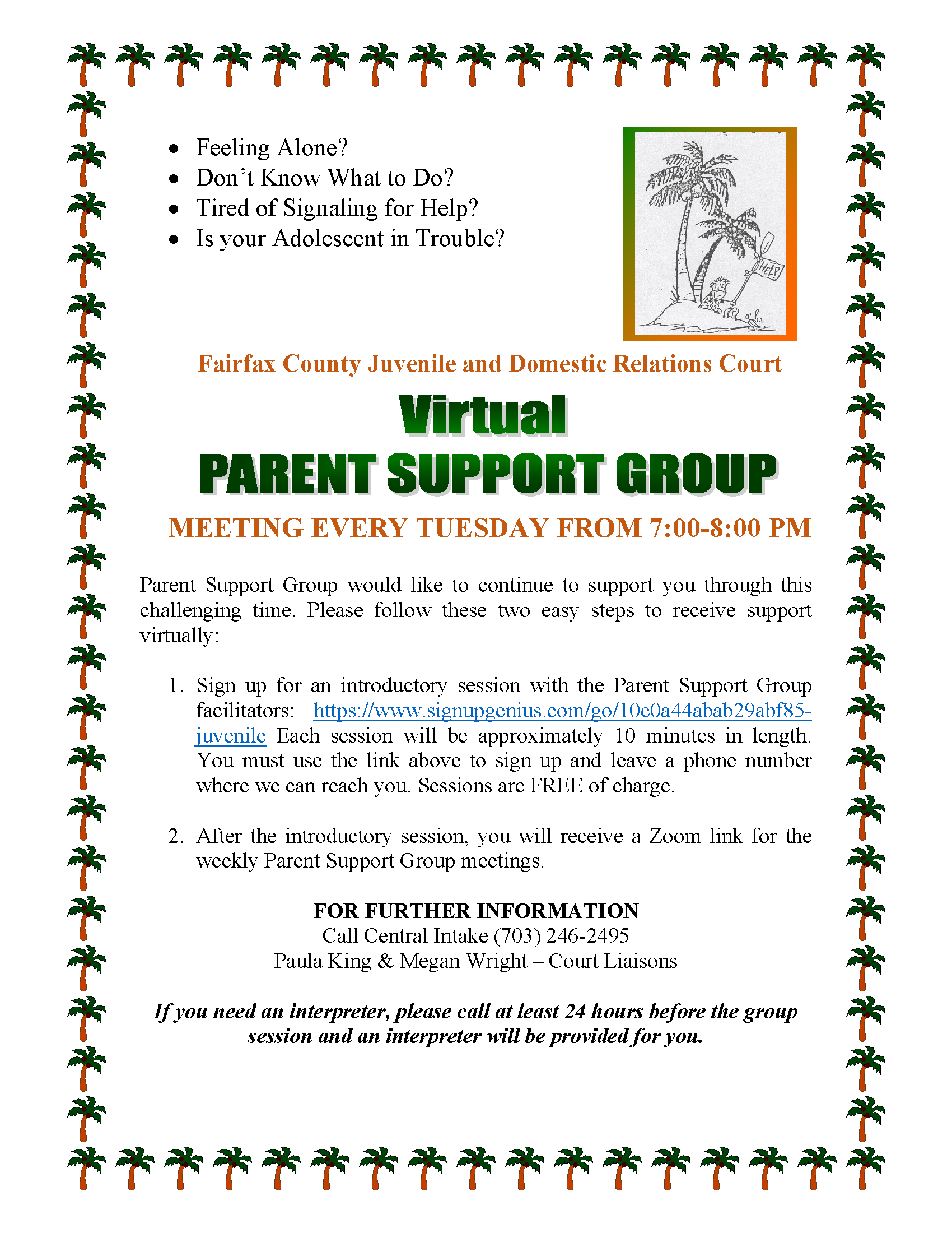 Parent Support Group Flyer