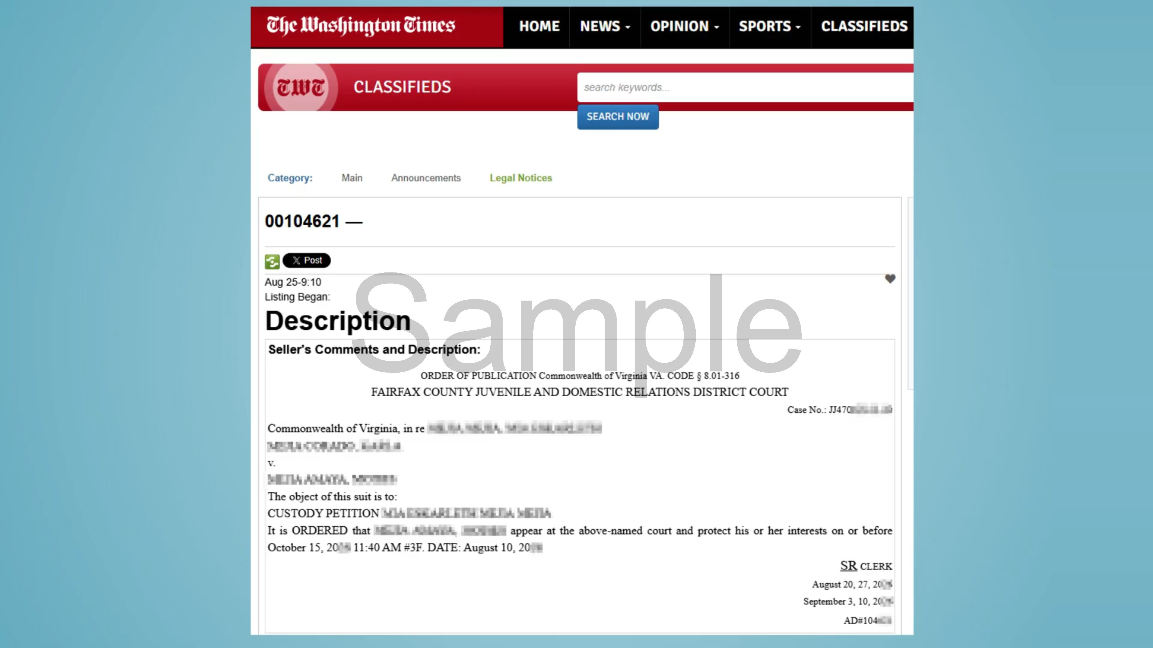 publication service post sample