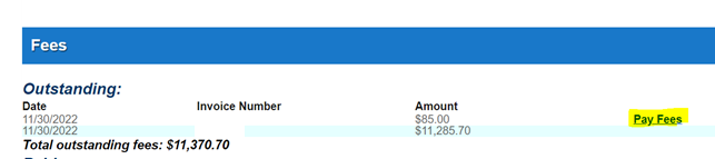 Site Fees Pay