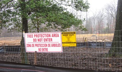 Tree protection area fence