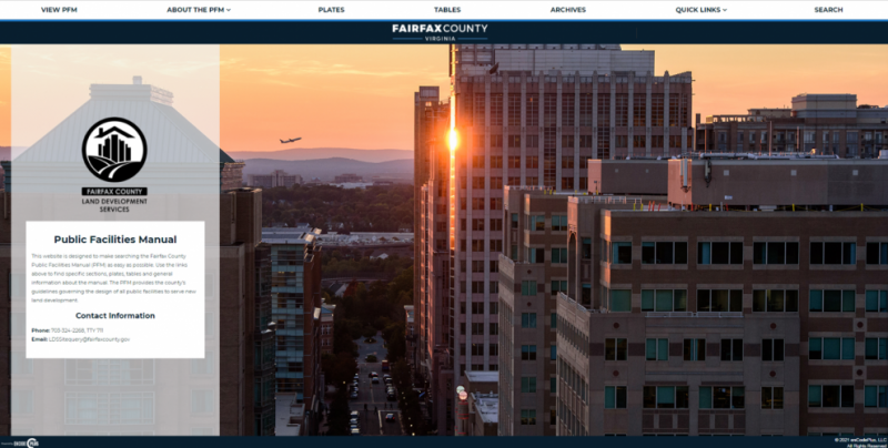 PFM Web Home Page Screen Shot