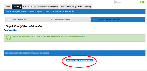 Upload Plans and Documents