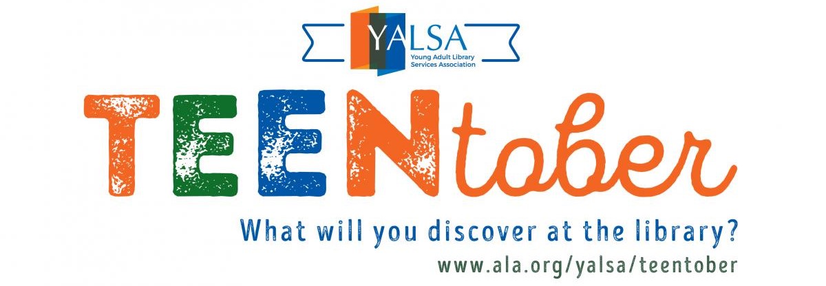YALSA TEENtober logo with text "What will you discover at the library?"