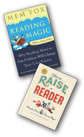 book covers of Reading Magic and How to Raise a Reader