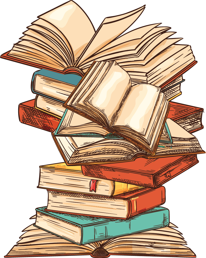 illustration of a stack of books
