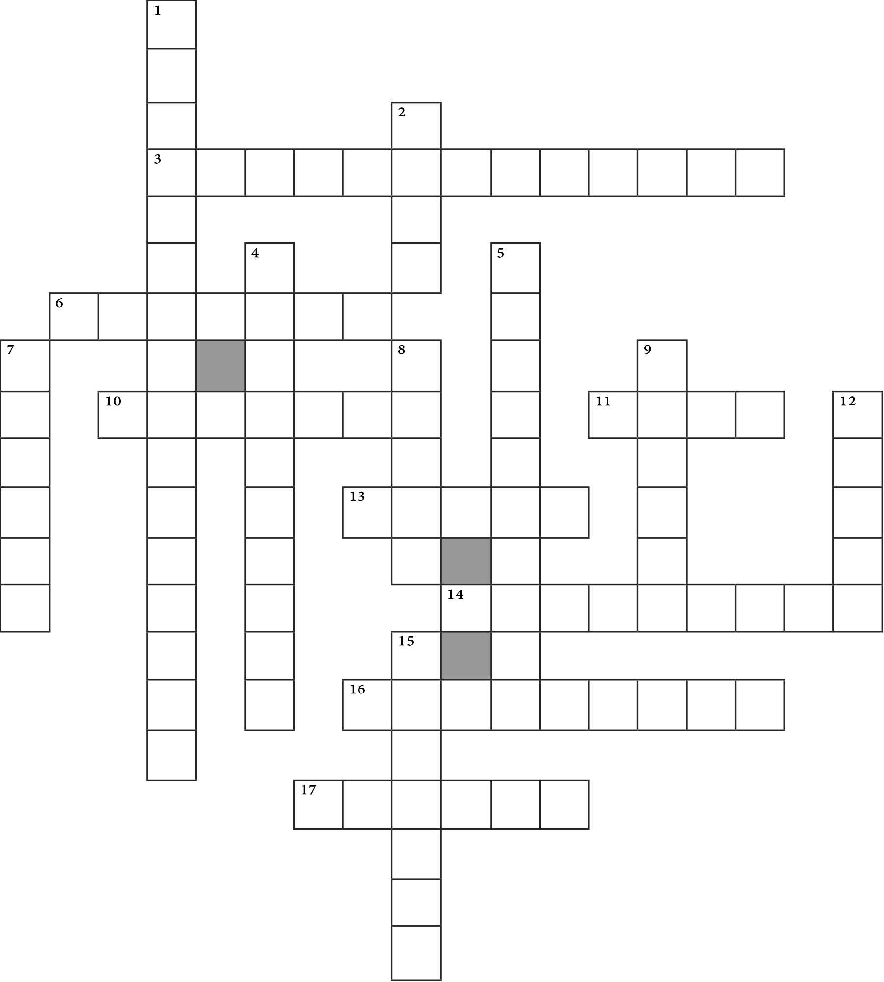 library lovers' crossword puzzle