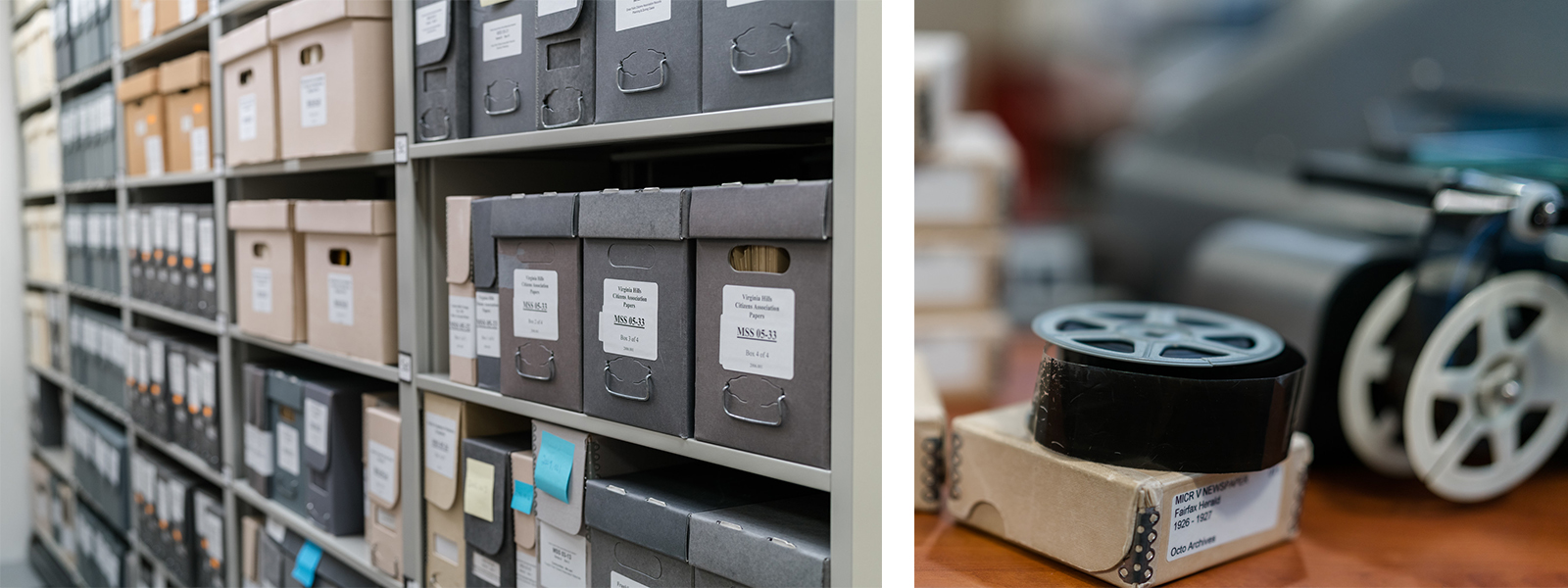 Virginia Room stacks and reels