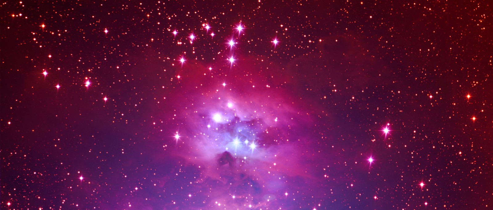 purple-tinted astrophoto of stars