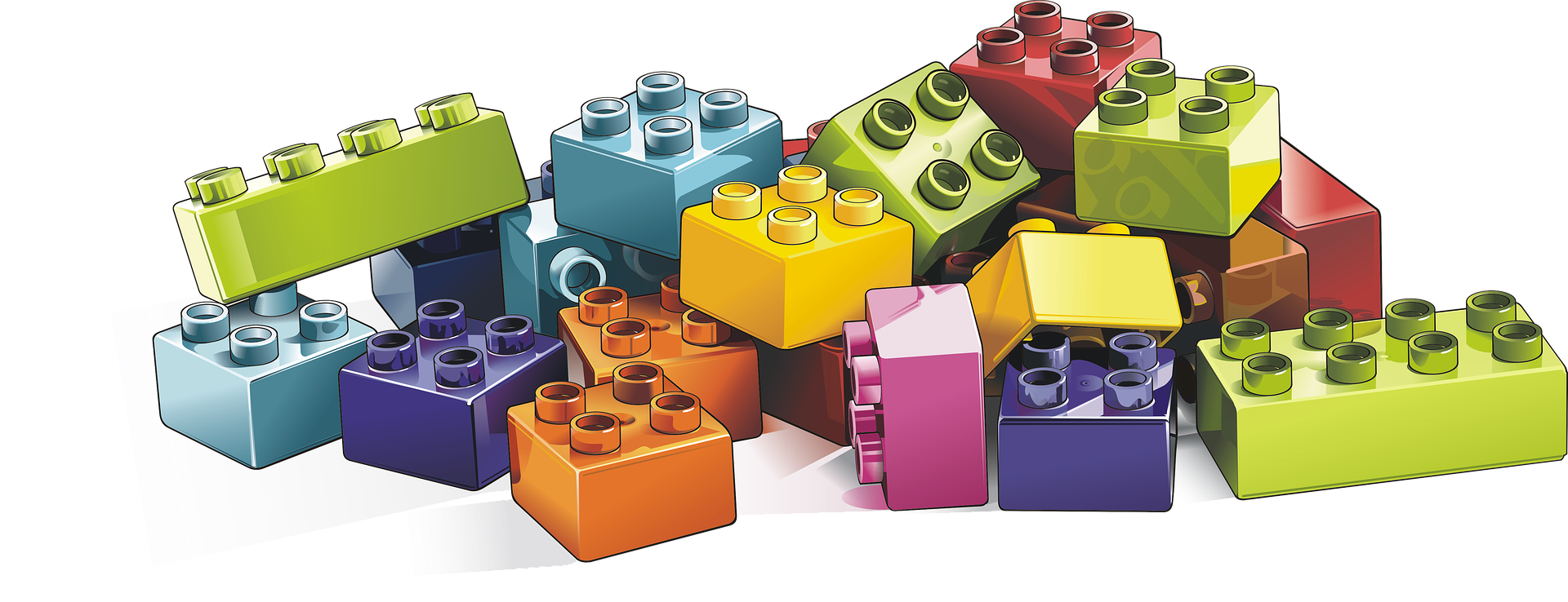 illustration of a pile of LEGO bricks