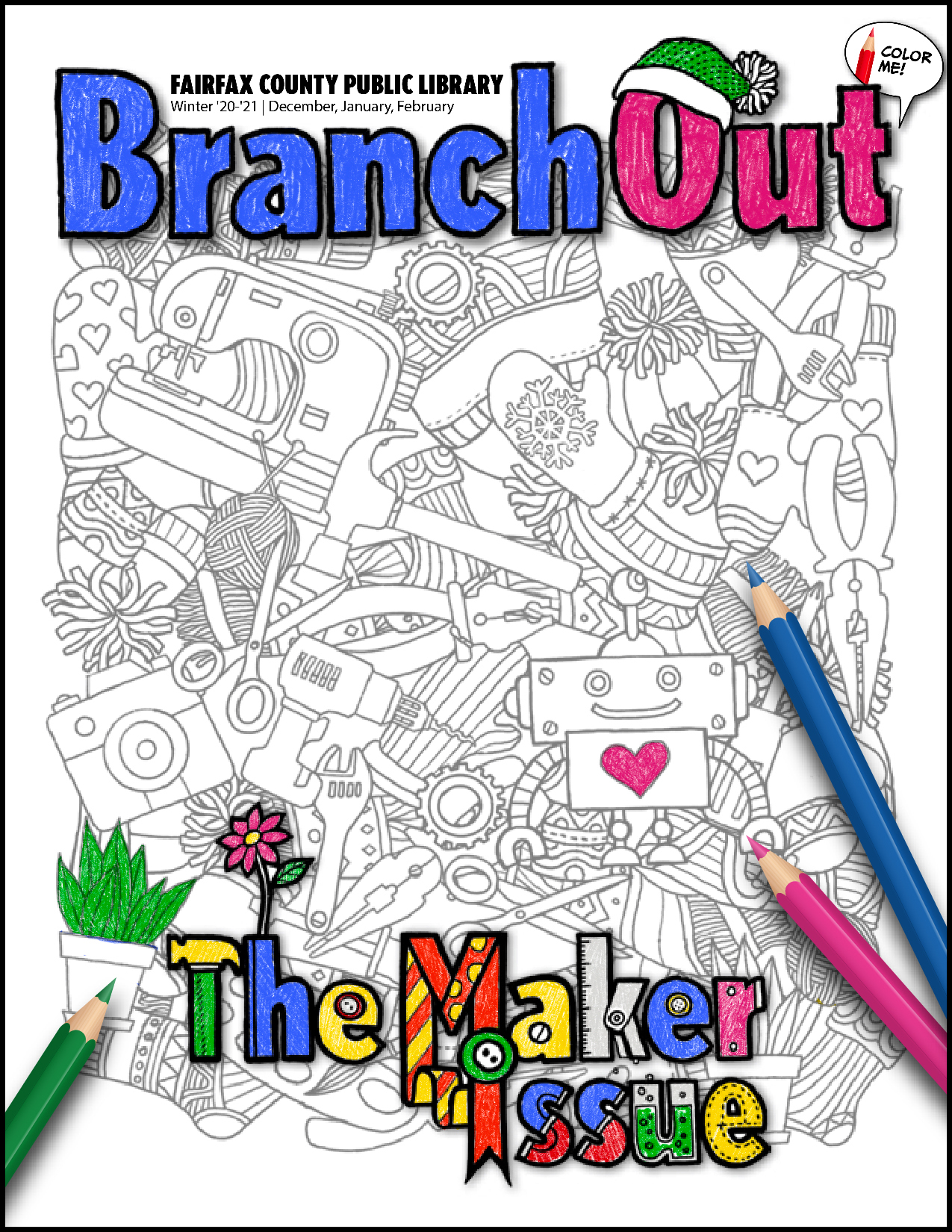 Branch Out Winter Cover coloring
