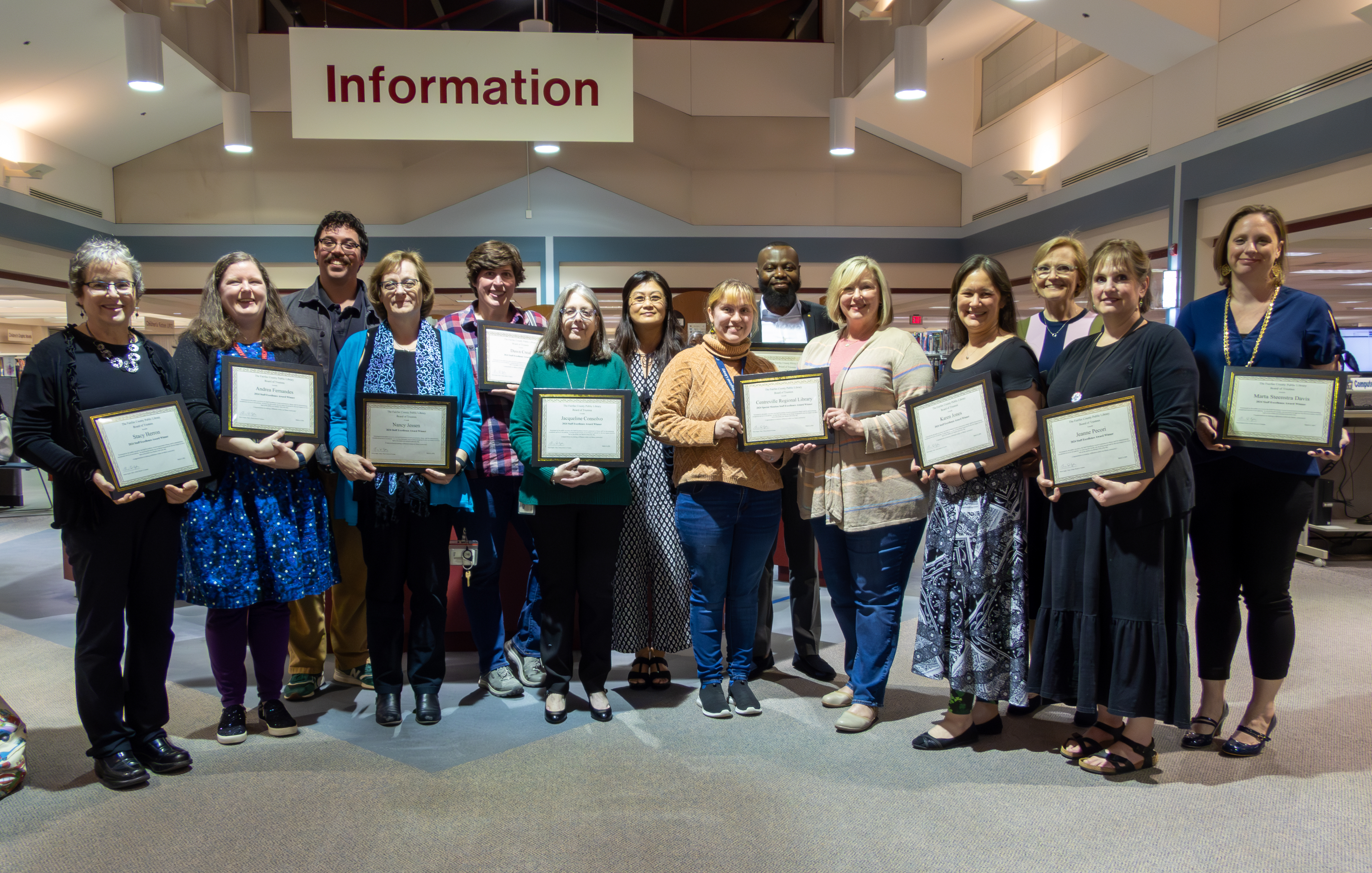 Recipients of the 2024 FCPL Staff ExcellenceAwards