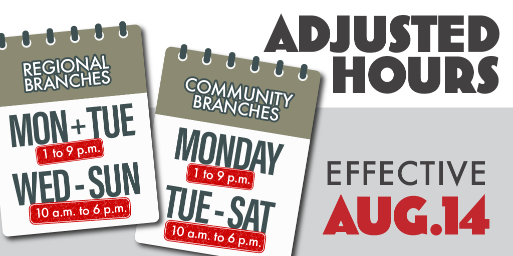 New Modified Hours for FCPL Branches