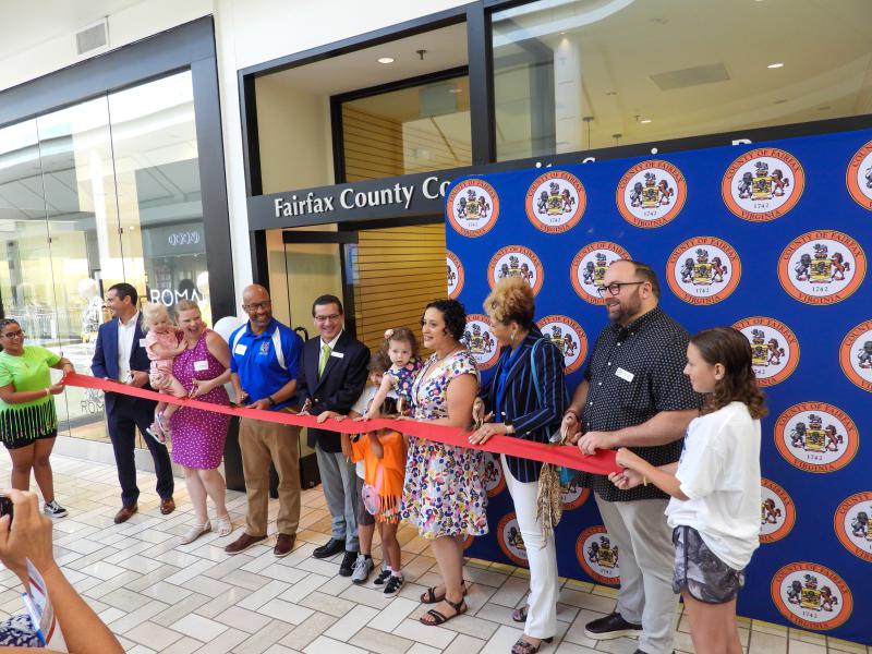 Ribbon cutting at Community Services Room at Tysons Corner Center