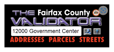 A search bar with an address typed in to validate if it is a county address