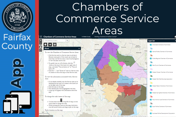 This link launches the Chambers of Commerce Service Areas application