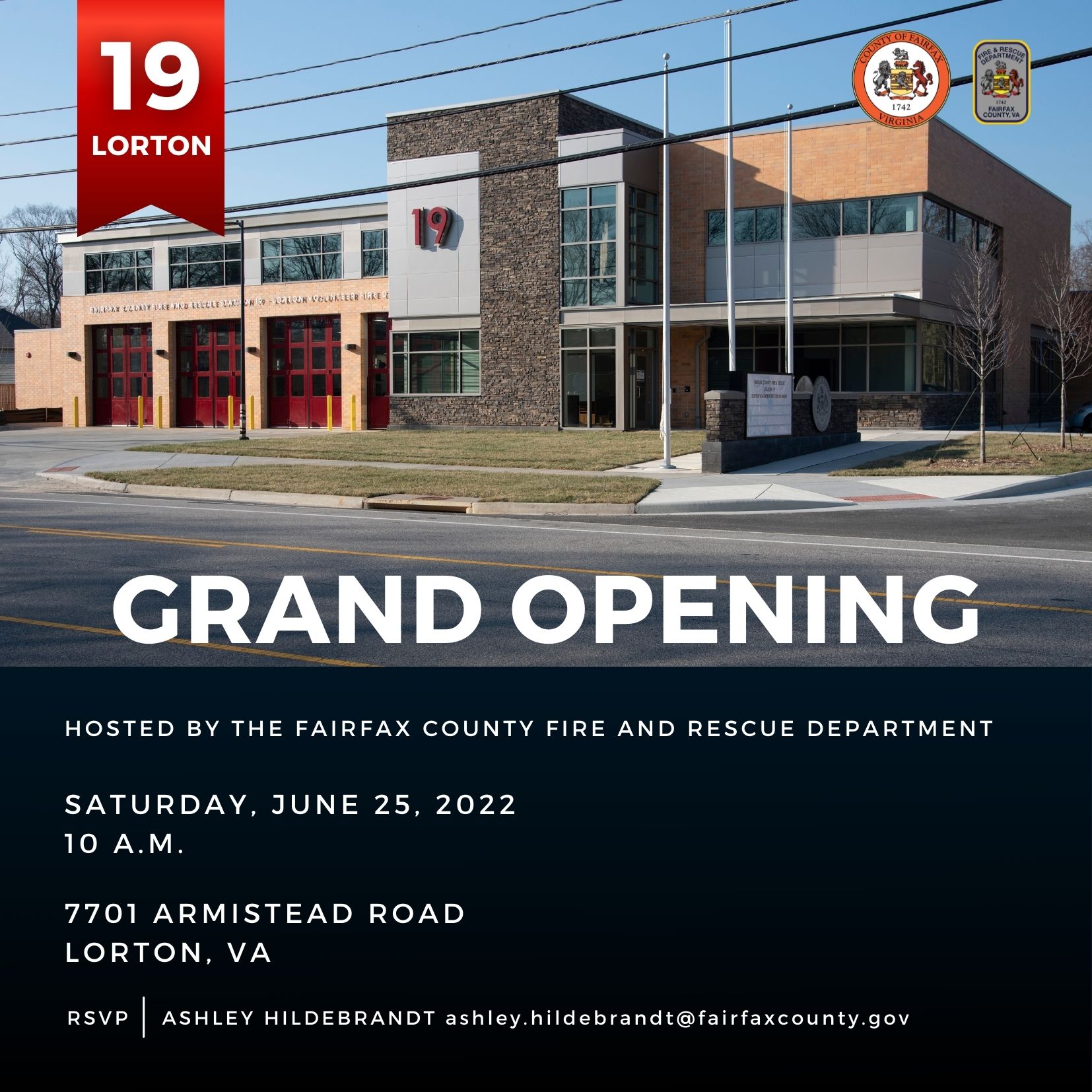 Lorton Fire Station Grand Opening Invitation