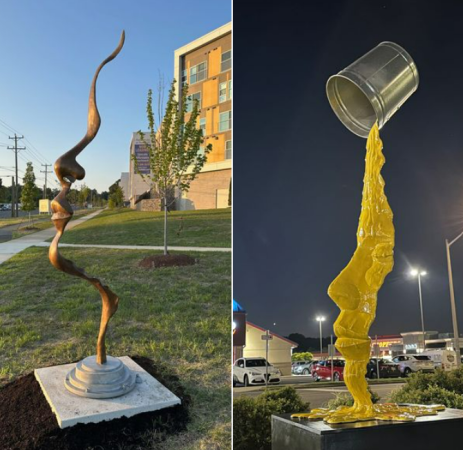 The Faces of One Art Installation along Richmond Highway