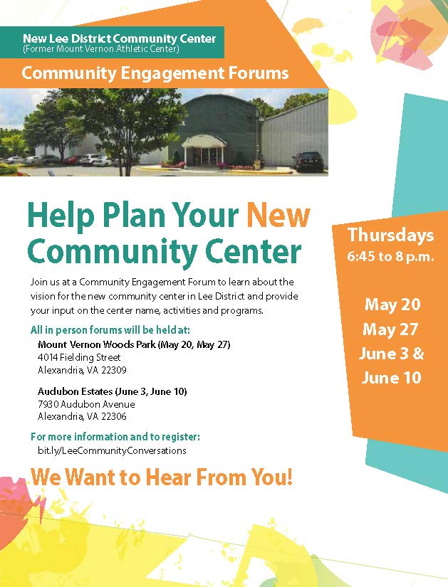 Flyer for Community Engagement Forums