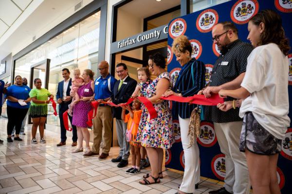 Ribbon cutting for Community Services Room at Tysons Corner Center 