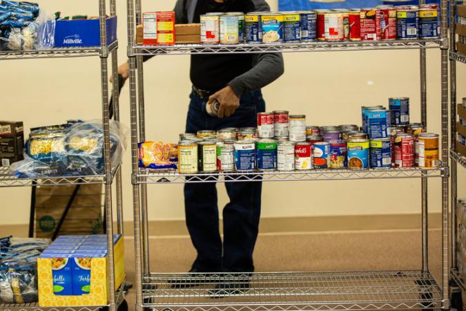 Food pantry shelves