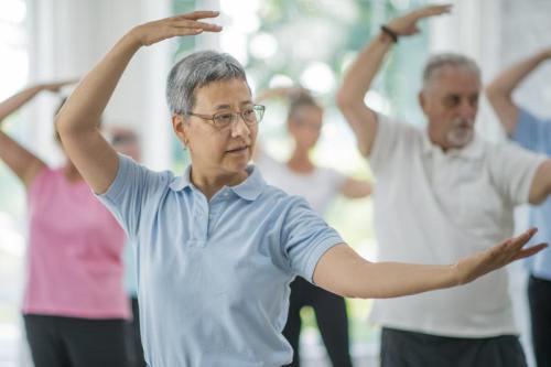 Seniors exercising 