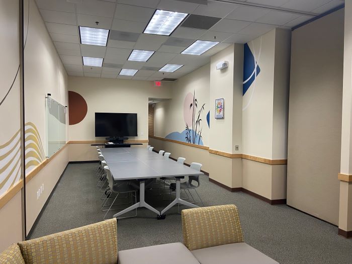 Photo of conference table in room