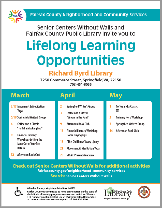 Lifelong Learning Opportunities Flyer