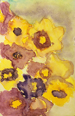 Watercolor painting of flowers