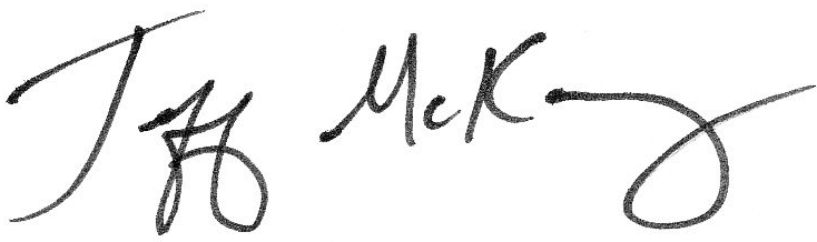 Chairman Jeffrey C. McKay's Signature